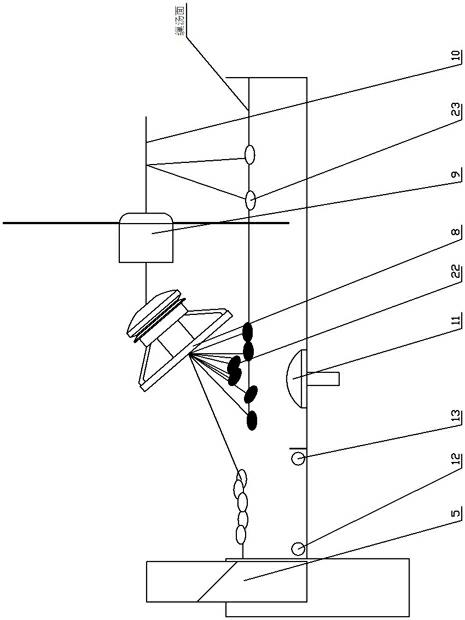 Expansion water flow arranging device for automatic silk reeling machine