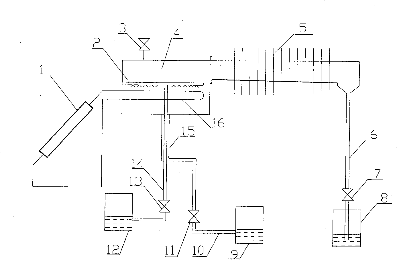 Natural vacuum low temperature distillation sea water desalination method and device