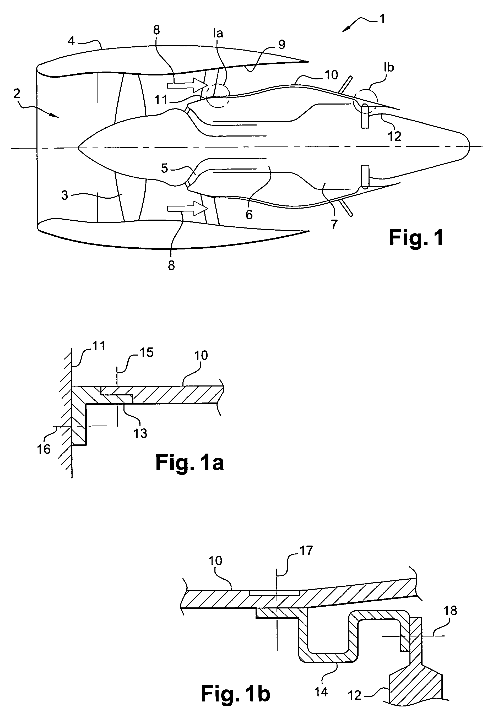 Turbojet having a large bypass ratio