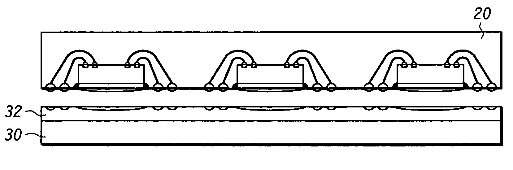 Land grid array packaged device and method of forming same