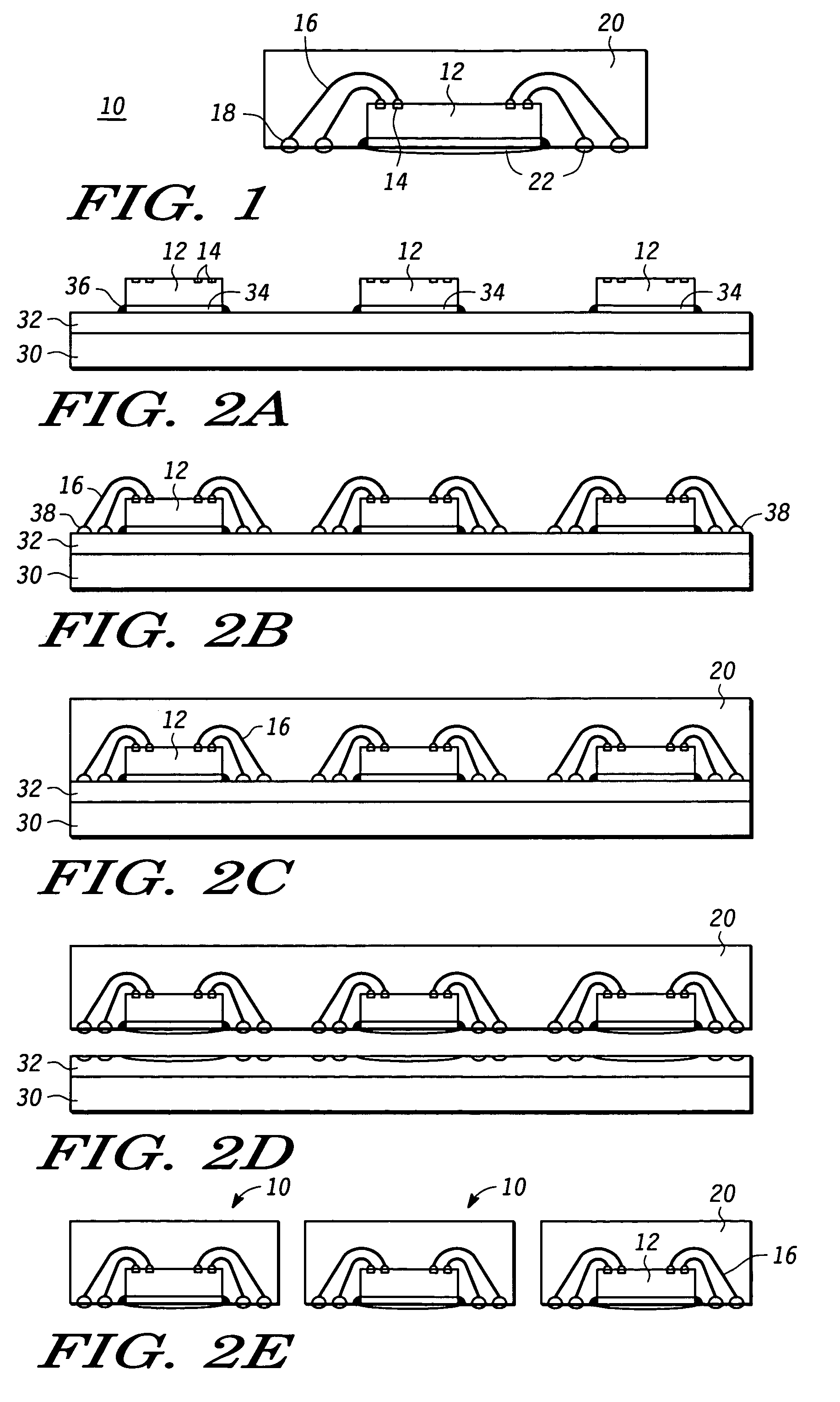 Land grid array packaged device and method of forming same