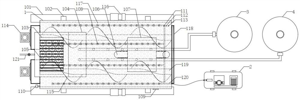 Spiral stirring type bioreactor and method for repairing soil with organic contamination