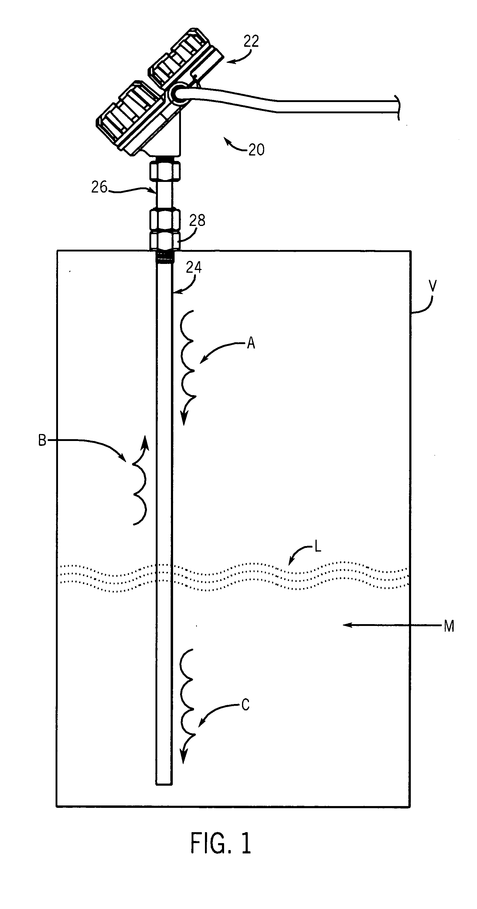 Guided wave radar level transmitter with automatic velocity compensation