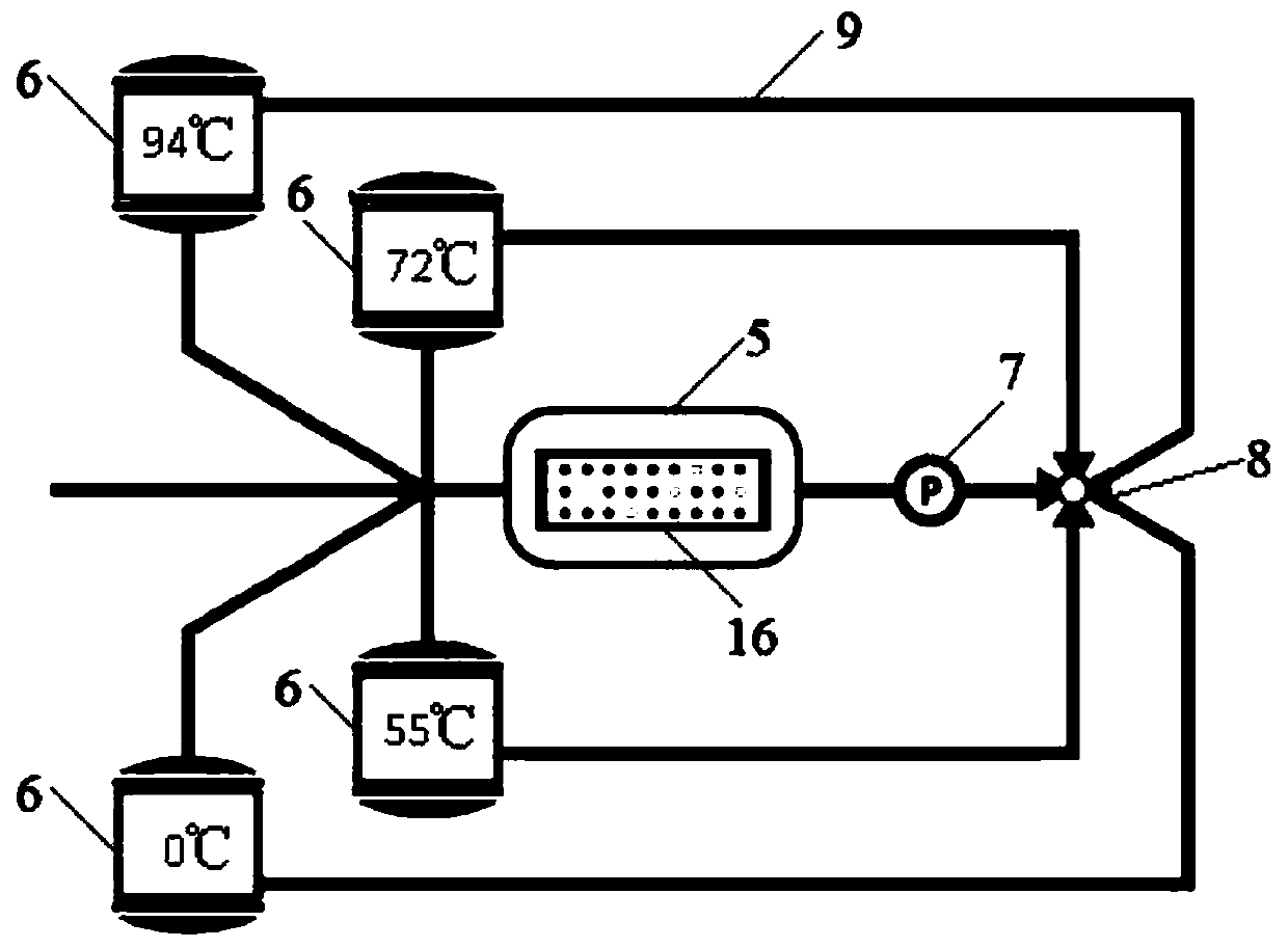 Circulating digital PCR method, circulation system, digital PCR chip and preparation method of digital PCR chip