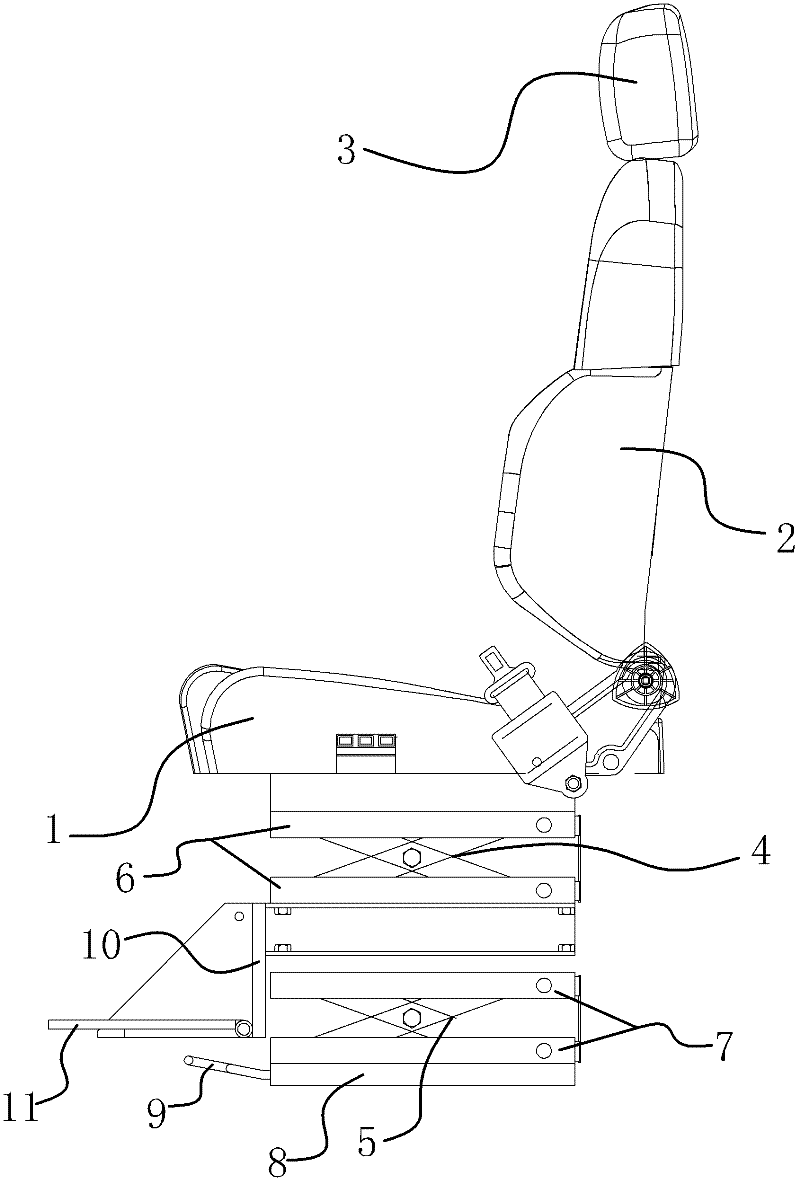 Lightning seat of mine resistant ambush protected vehicle