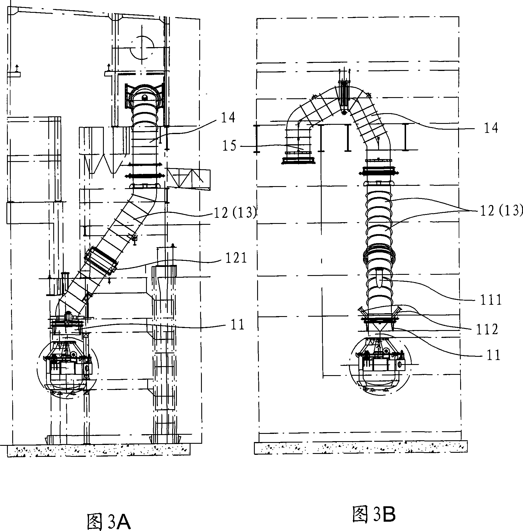 AOD converter flue gas waste heat recovery apparatus