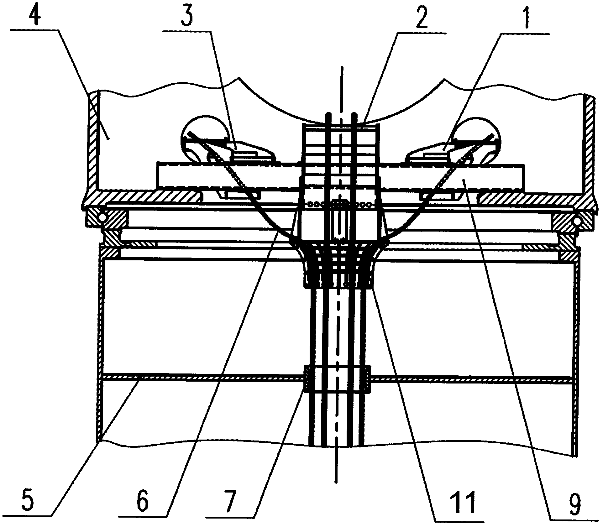 Power cable basket structure for large-sized wind generating set