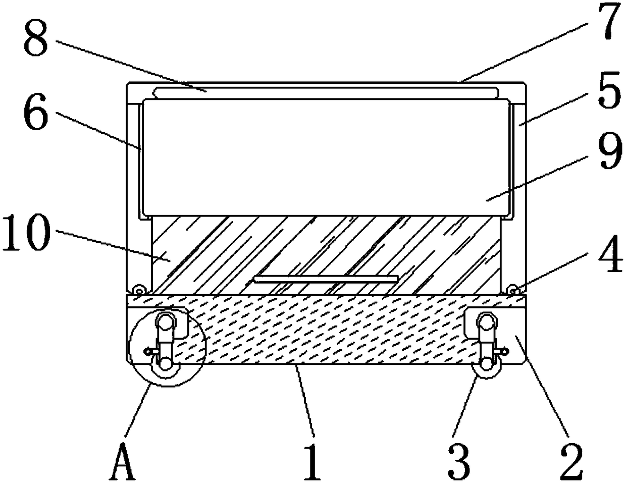Transporting and fixing device capable of moving conveniently for selling of 3D printer