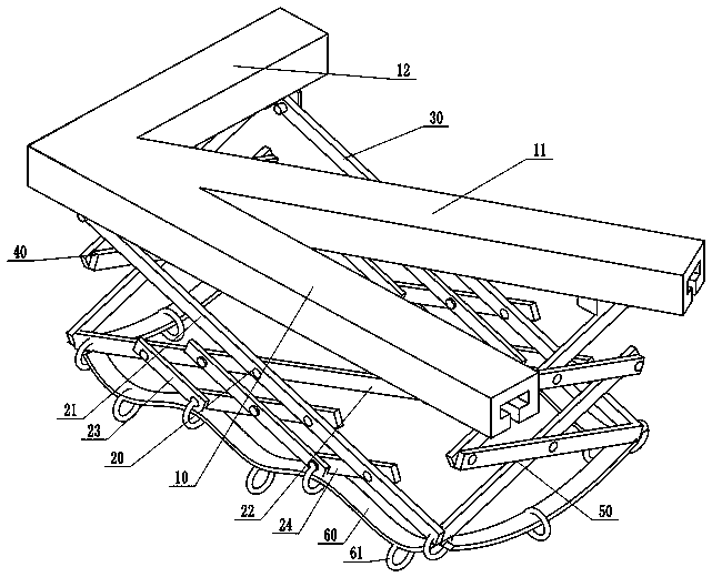 A lifting and shrinking clothes drying device