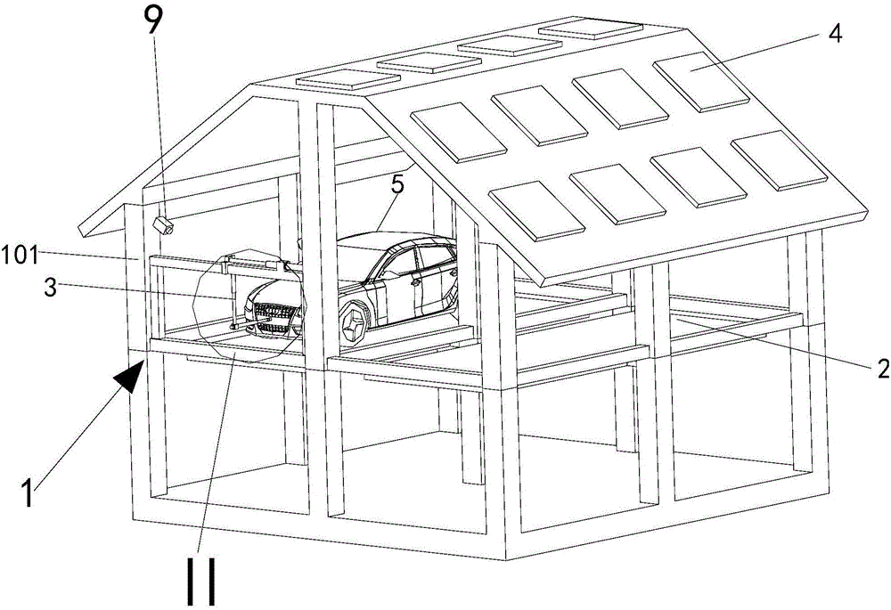 Stereo garage with intelligent charging function