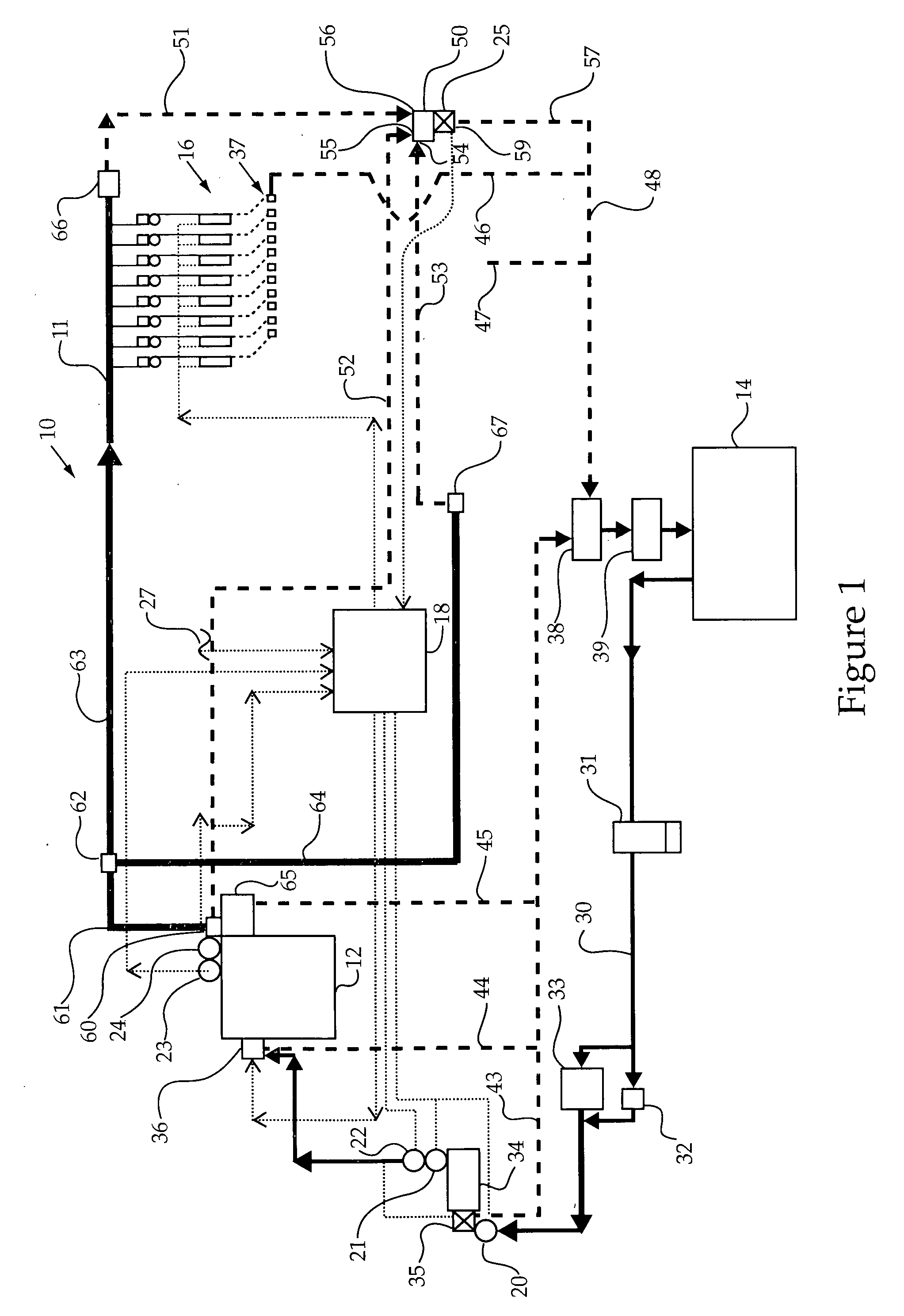 Fuel system with leak location diagnostic features and component for same