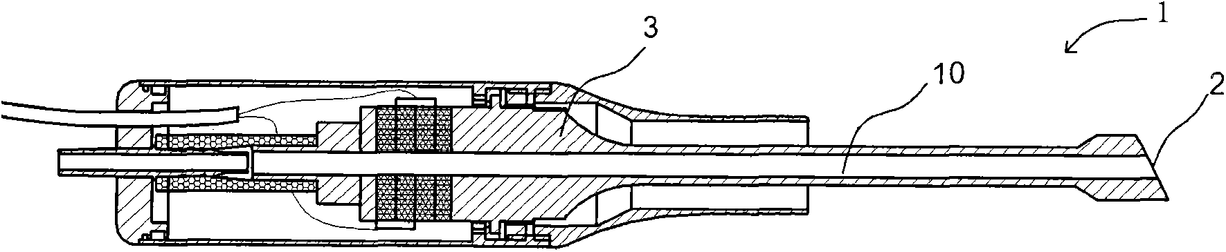 Supersonic wave device used for improving acute wound debridement efficiency