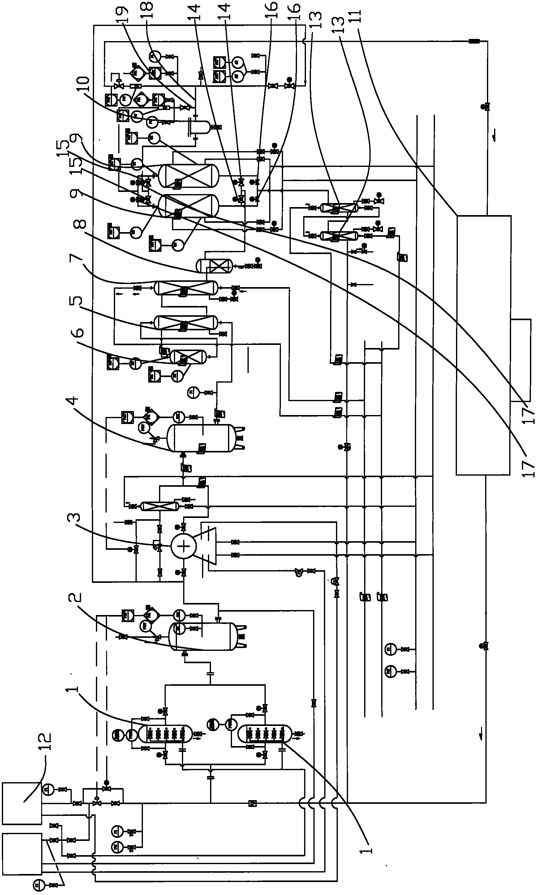 Hydrogen purified recovery system and process method