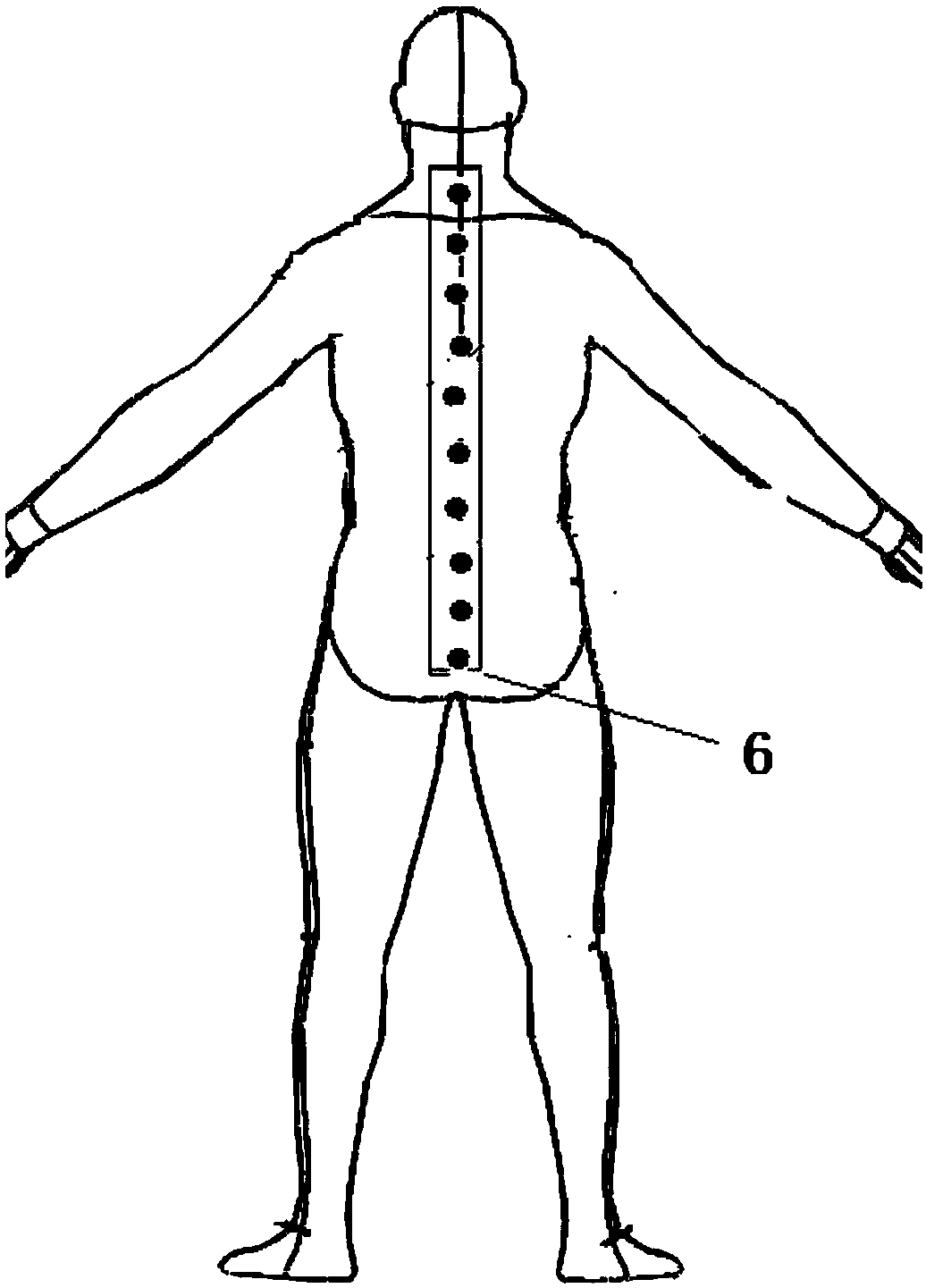 Back three-dimensional symmetry evaluating device and method