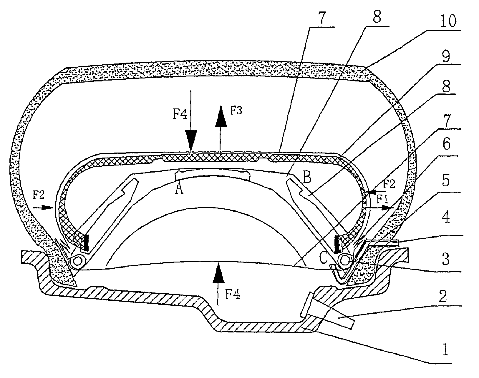 Airbag for vehicle tires