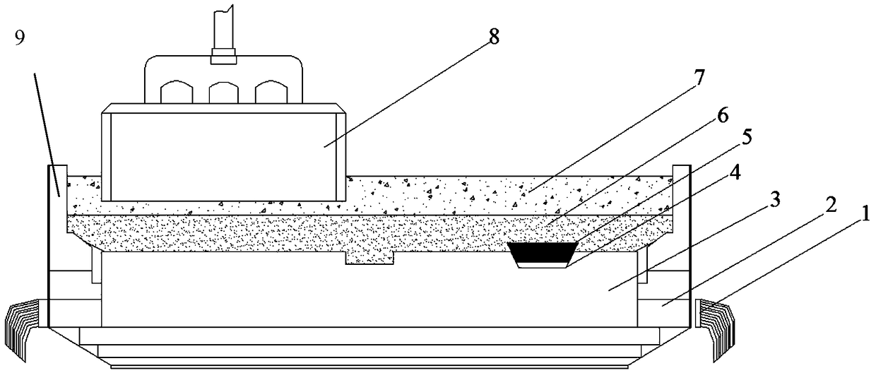 Repair method for partial damage of cathode carbon block at the bottom of aluminum electrolytic cell