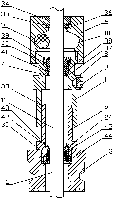 High-efficiency and environmental protection oil well wellhead sealing device