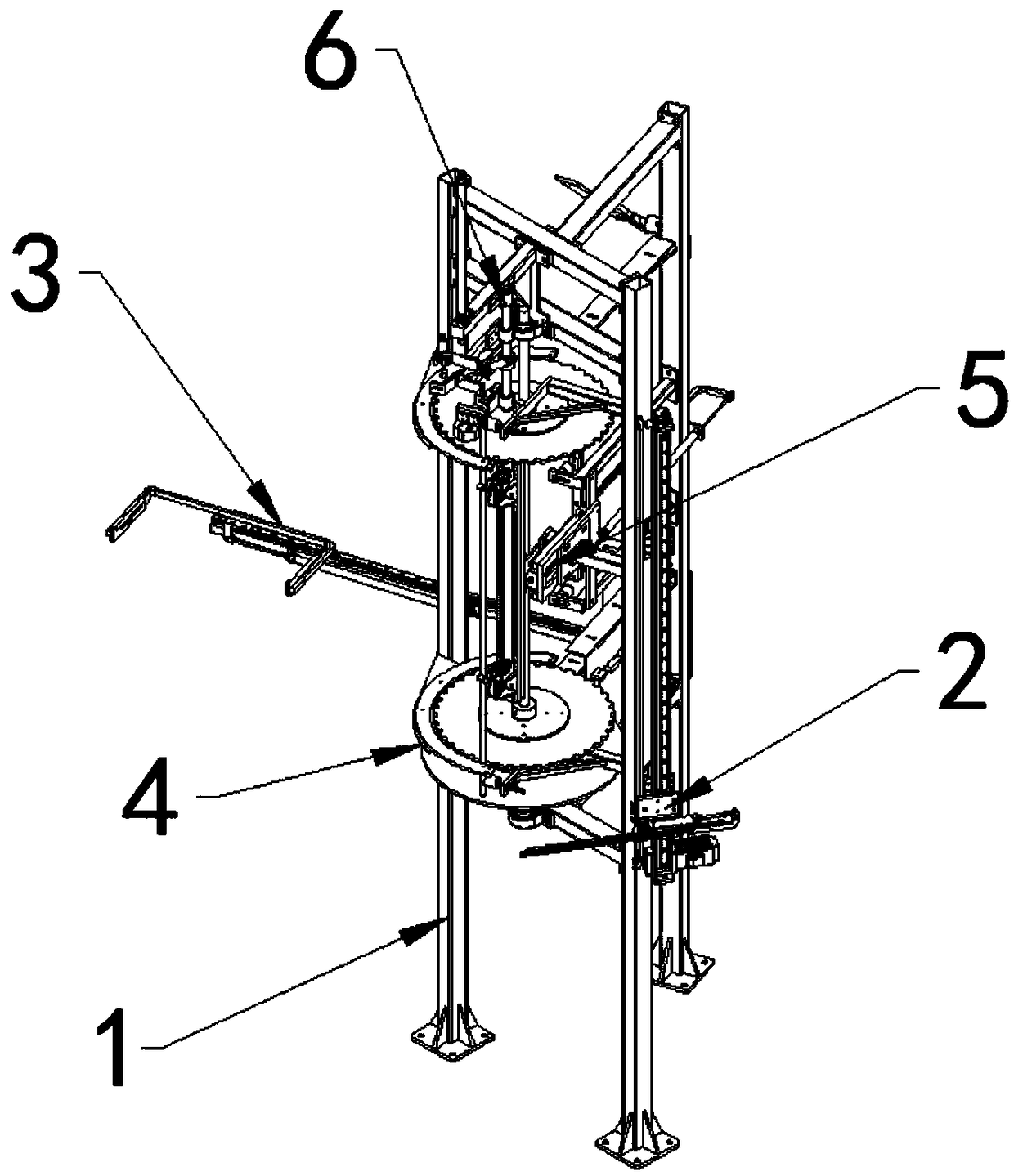 Rotating plate type automatic loading machine for glass tubes