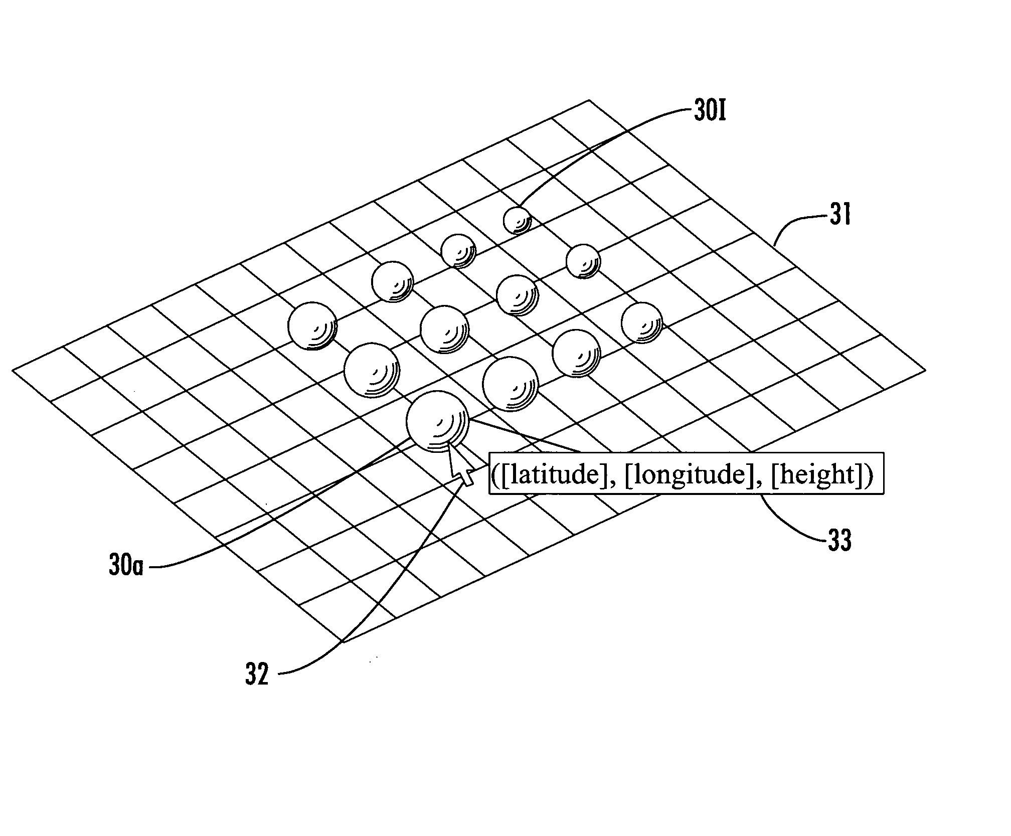 Geographic information system (GIS) for displaying 3D geospatial images with reference markers and related methods