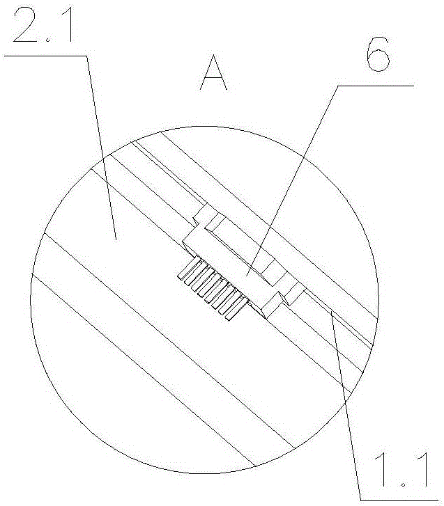 Connecting piece pin locator