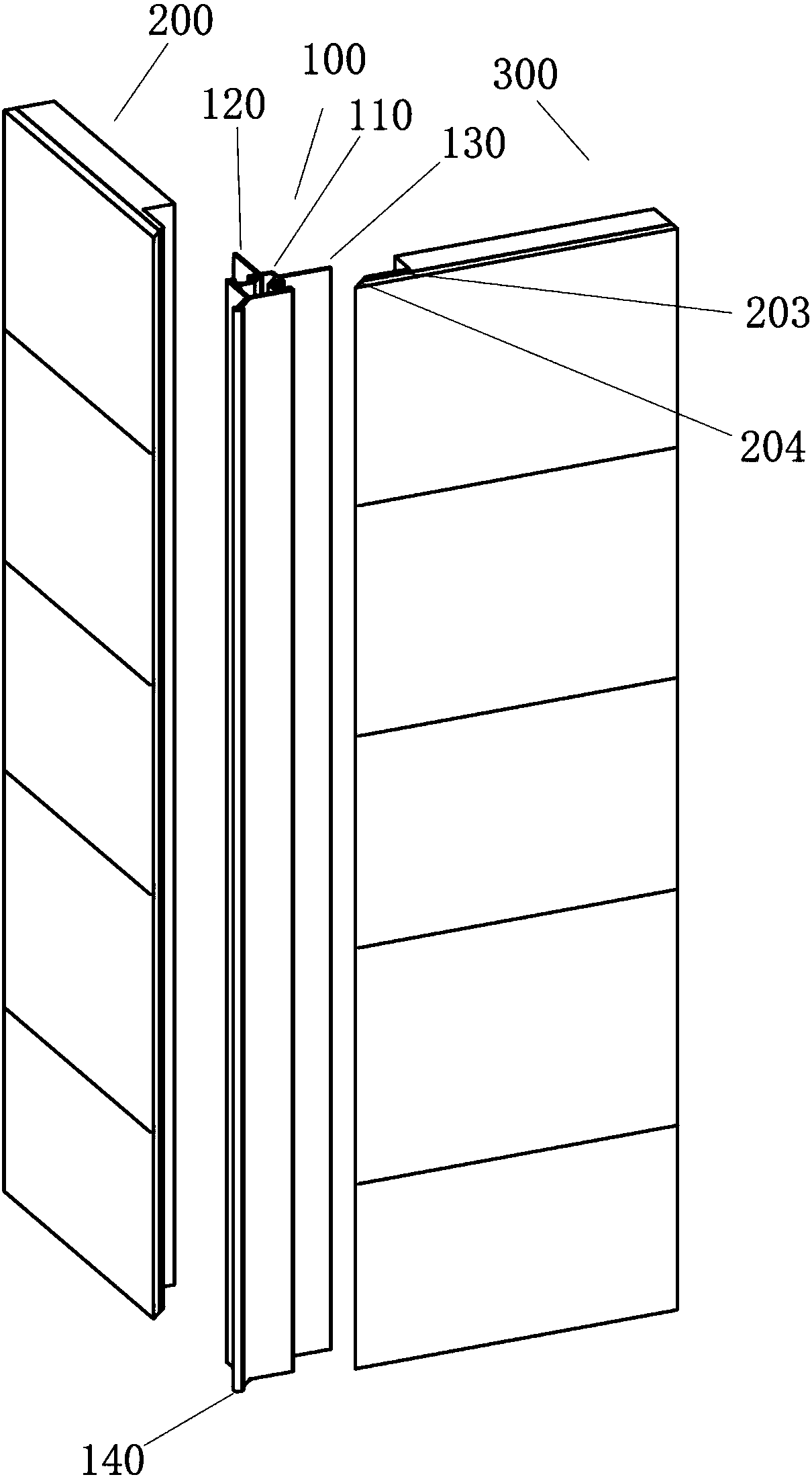 Corner brace fixing and edge closing part, prefabricated tile external corner and mounting method of prefabricated tile external corner