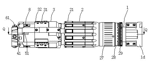 Integral advancing scraping and rolling compound cutter for flexibly boring, scraping and rolling