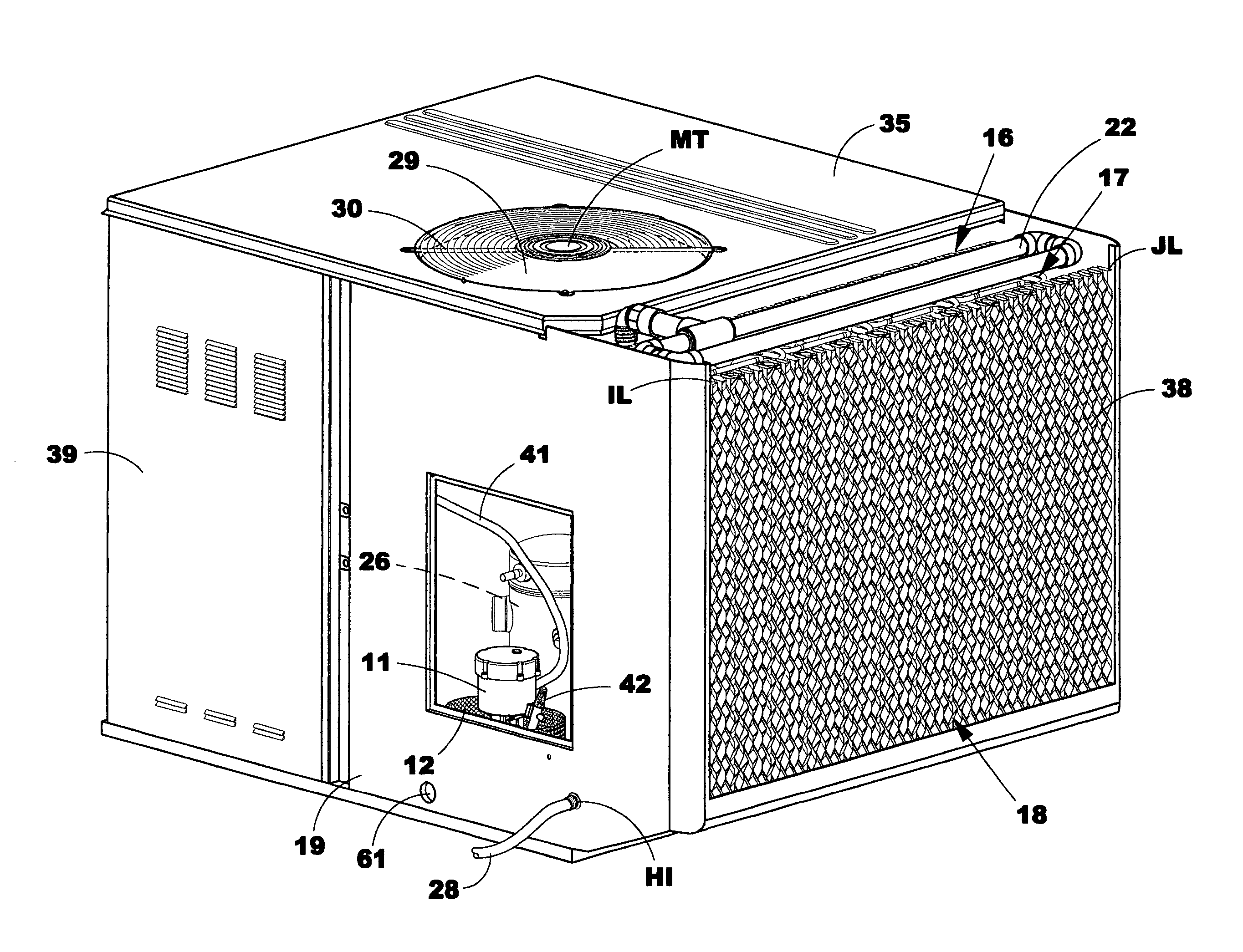 Heat exchanger apparatus and method for evaporative cooling refrigeration unit