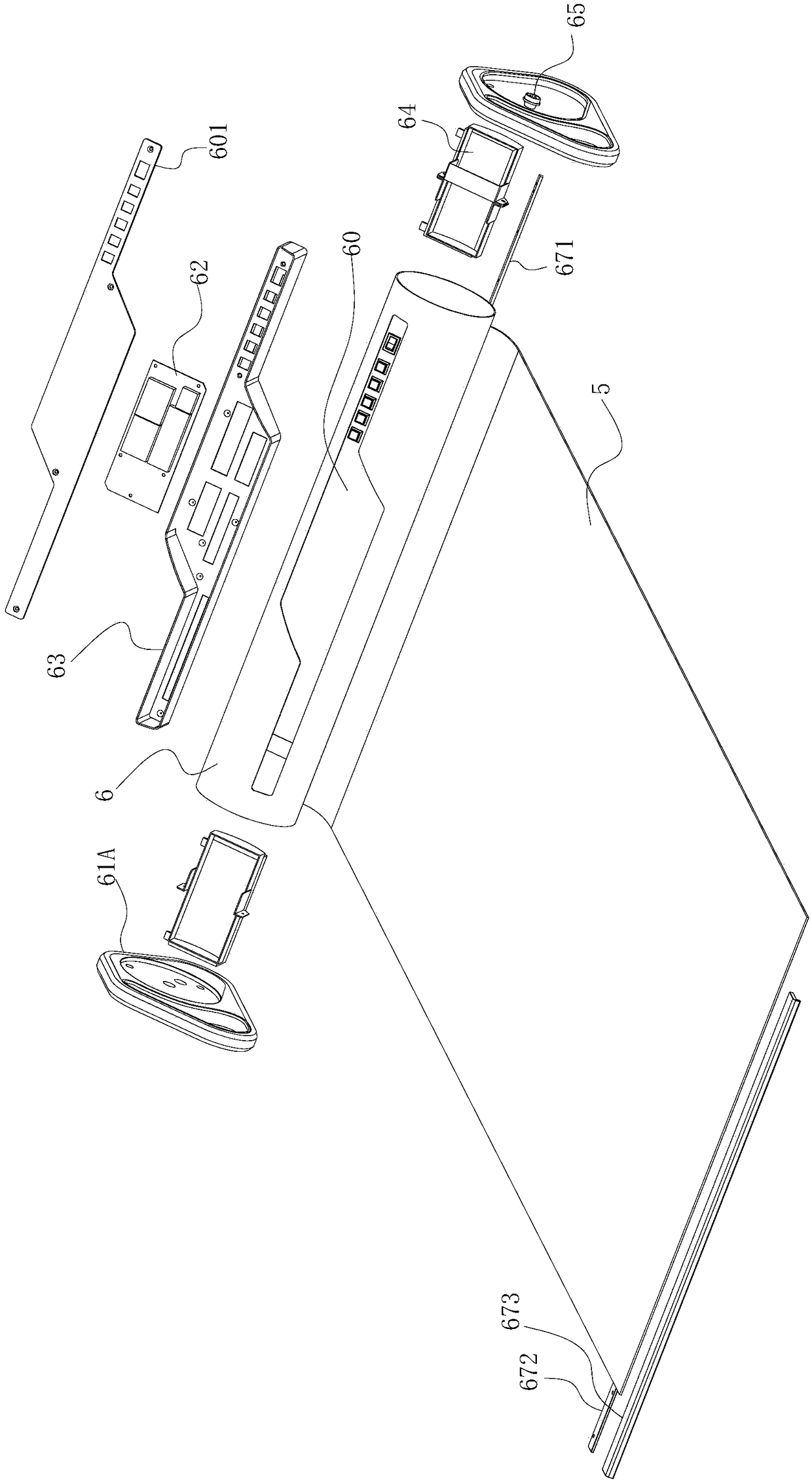 A control device for electronic skipping rope and its control system