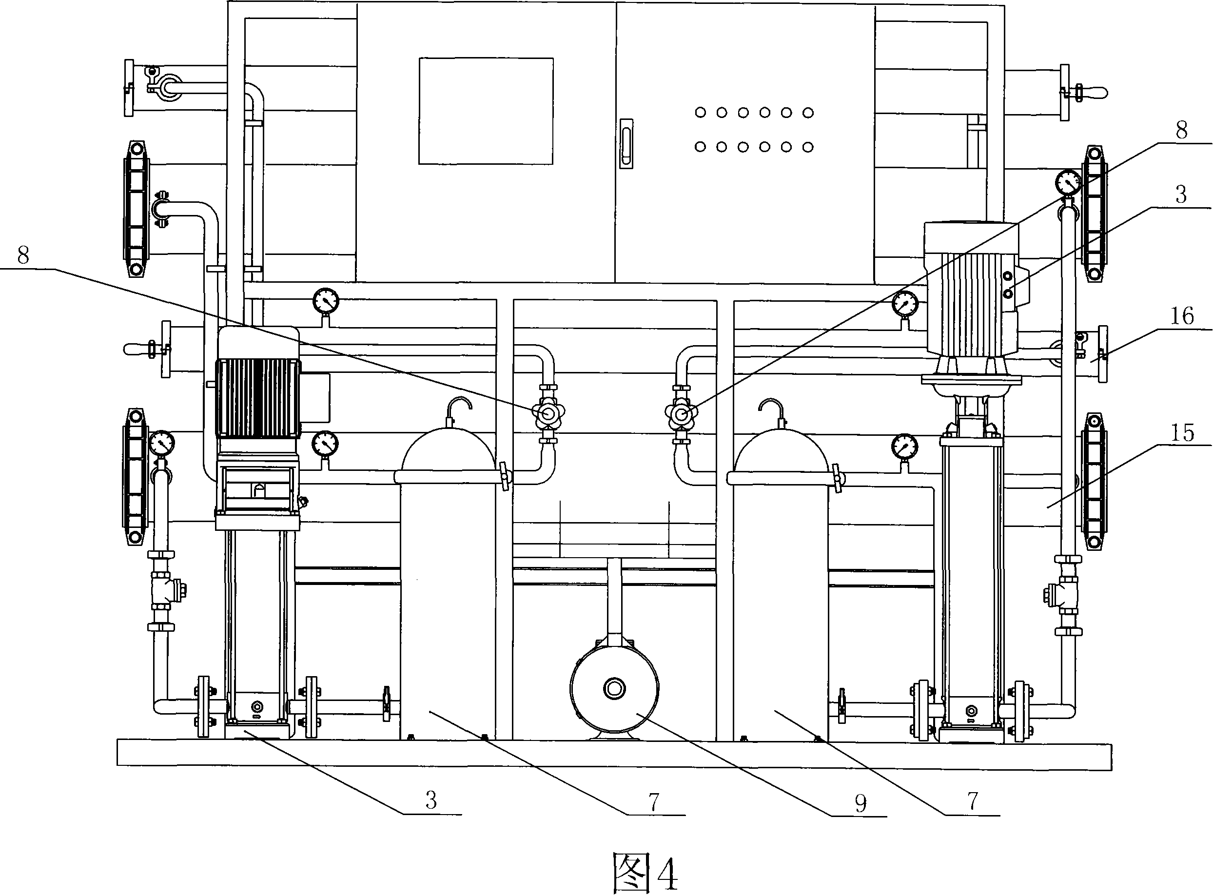 Medical zero waste water central membrane processing method and water machine thereof