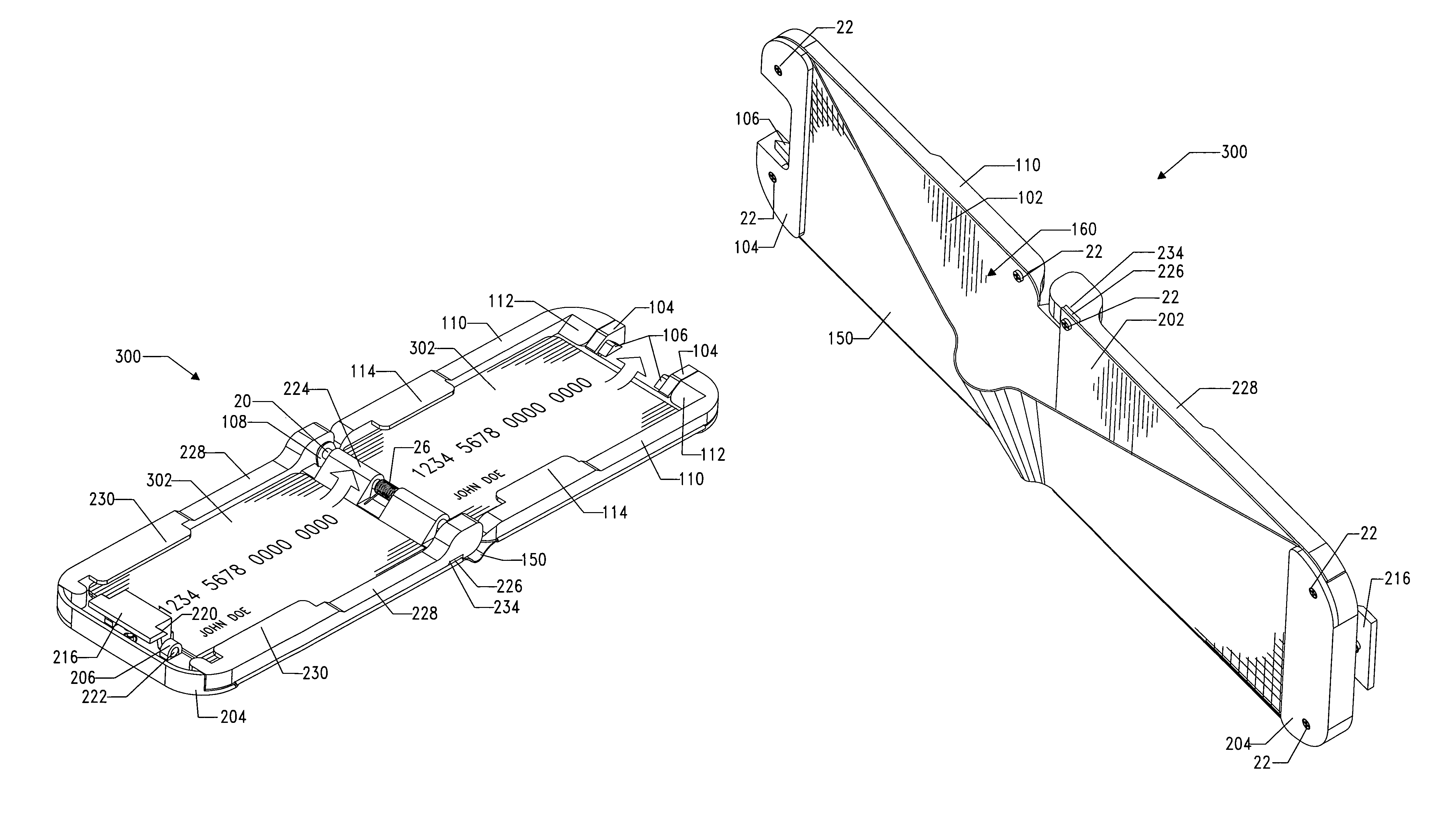 Electromagnetic shielding carrying case for contactless smartcards and personal articles