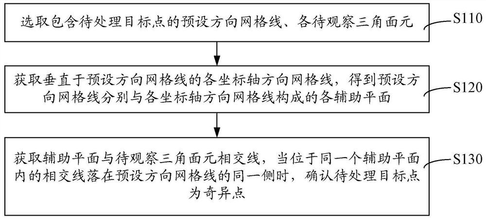 Singular point identification method and device