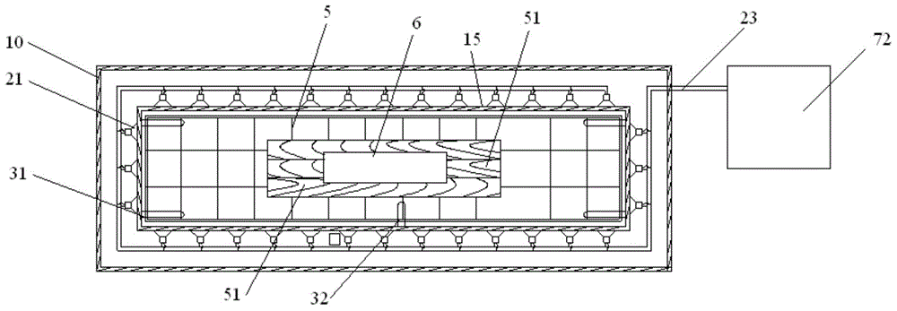 Treatment device for increasing drying rate of timber and method for drying timber by utilizing processing device