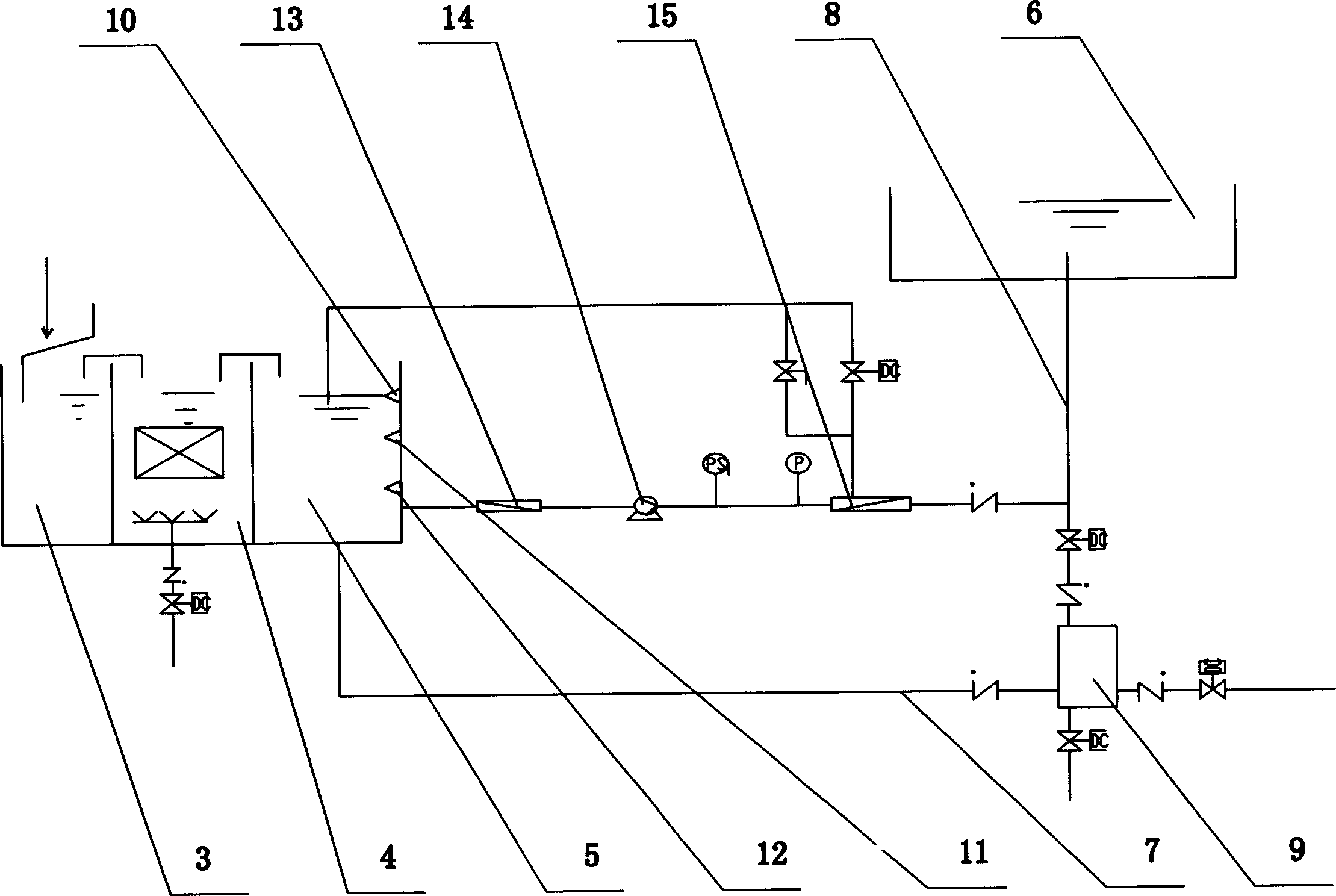 Reutilizing method and its device for drain washing water of train passenger car