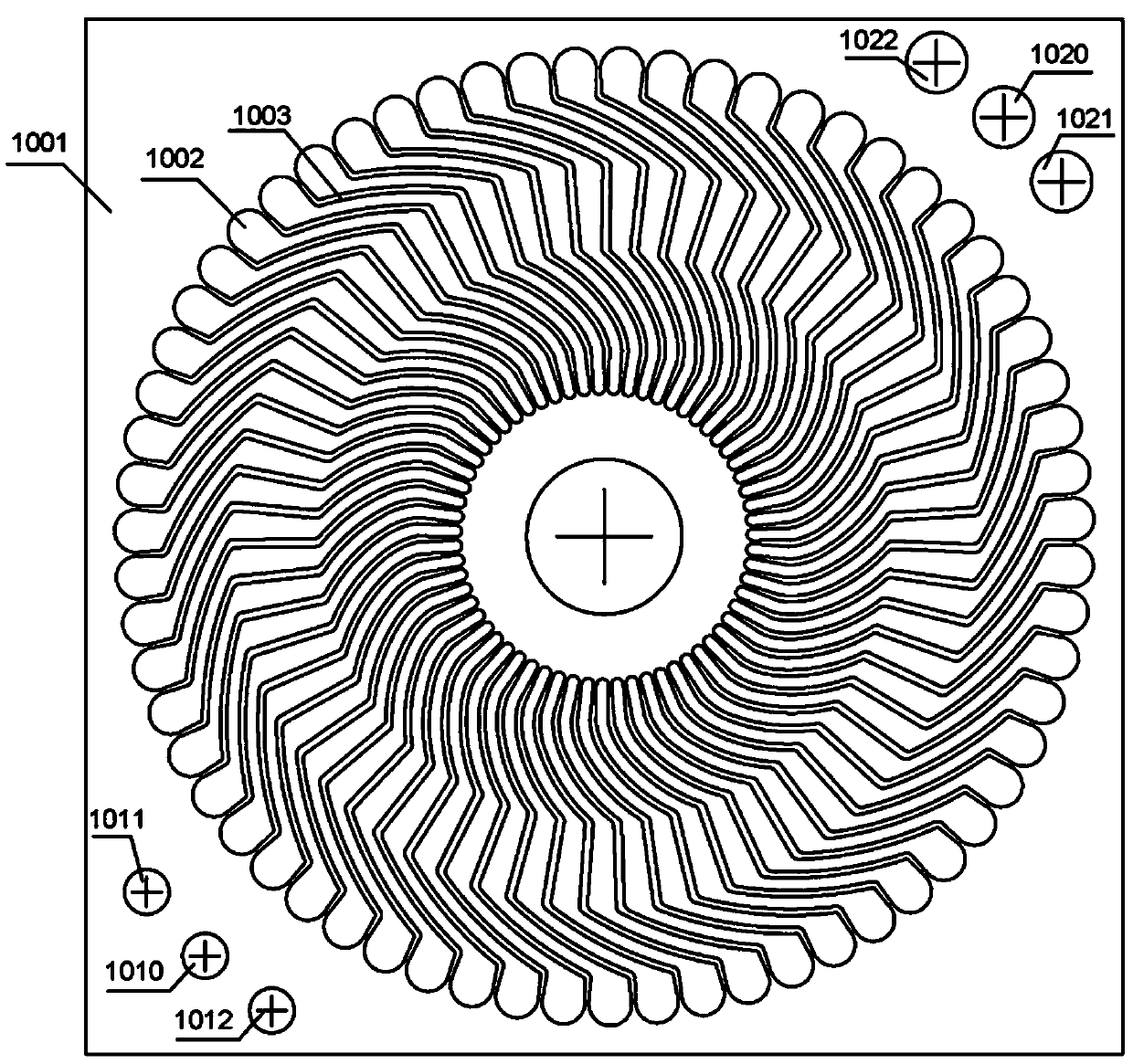 Method for manufacturing three-phase symmetric printed winding