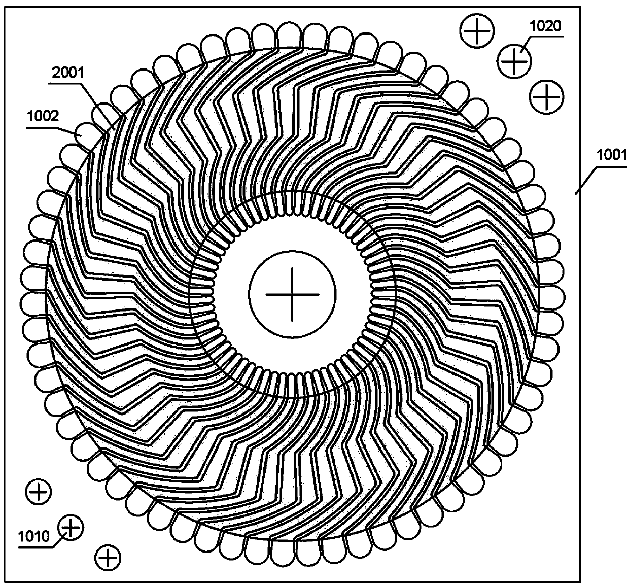 Method for manufacturing three-phase symmetric printed winding