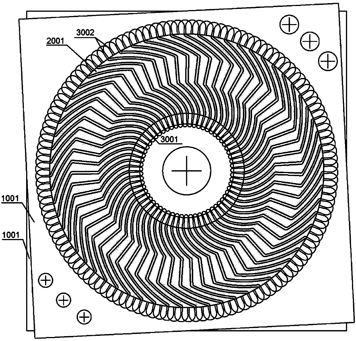 Method for manufacturing three-phase symmetric printed winding