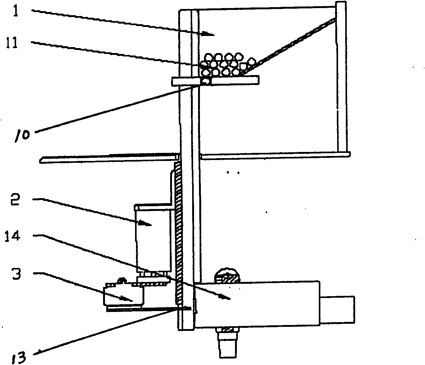 Automatic and random sample split-charging device for cigarette inspection