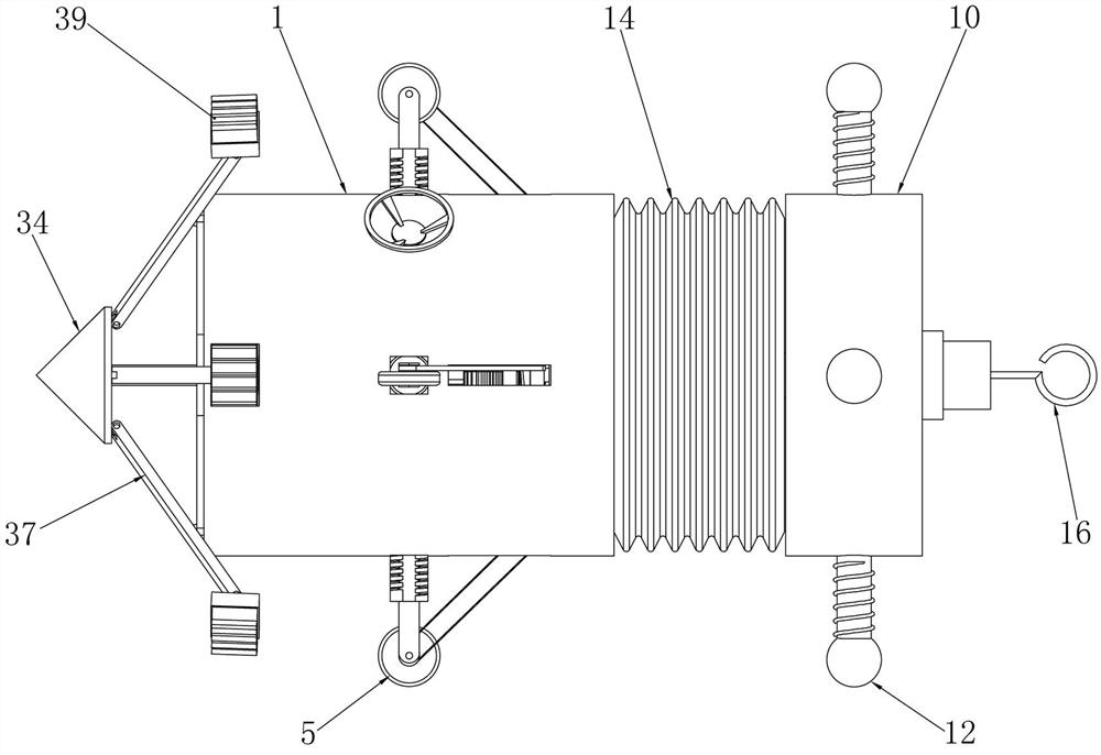 Buried pipe pay-off device for water conservancy project