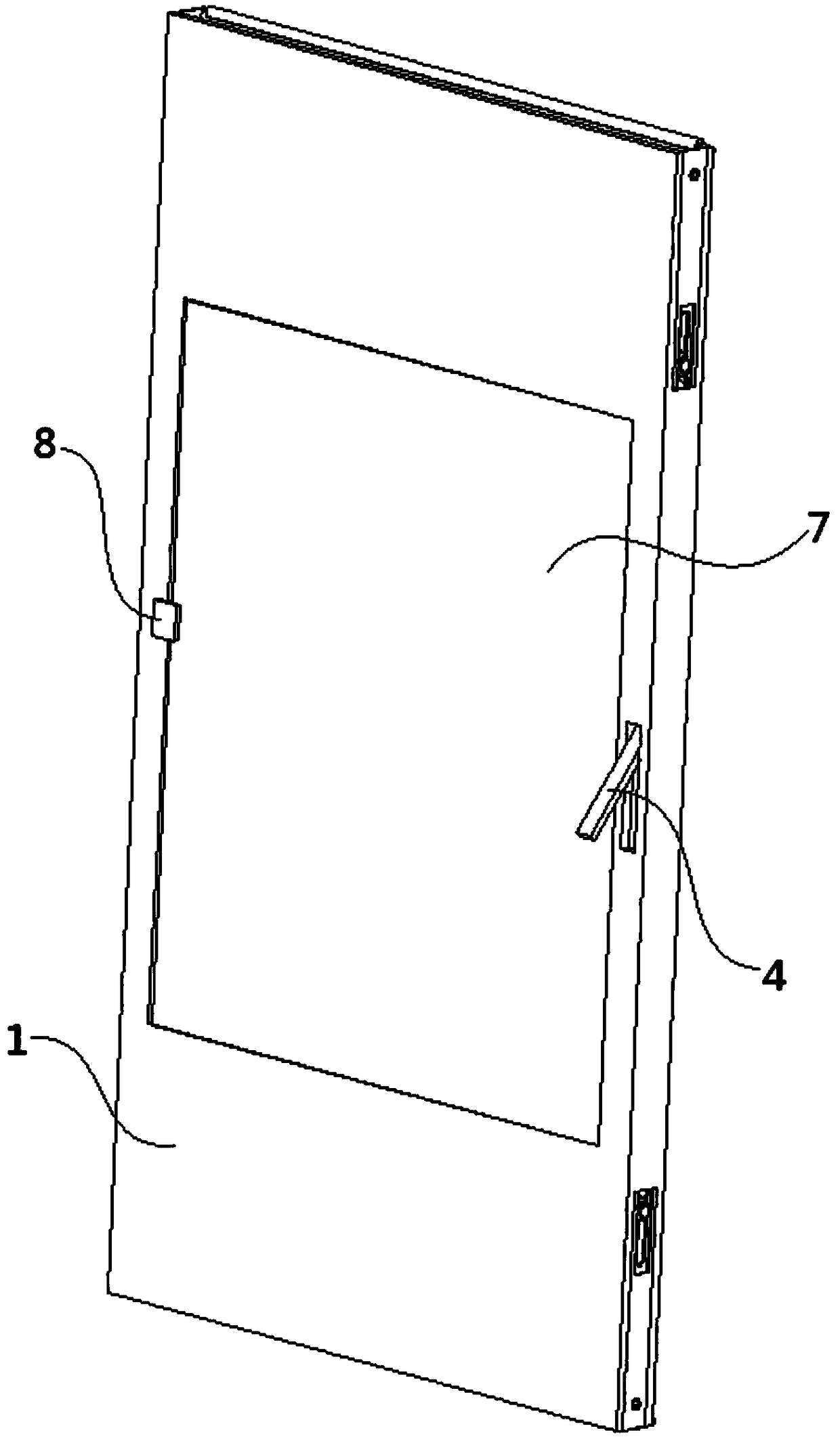 Solid wood door facilitating rapid clearing of adlets