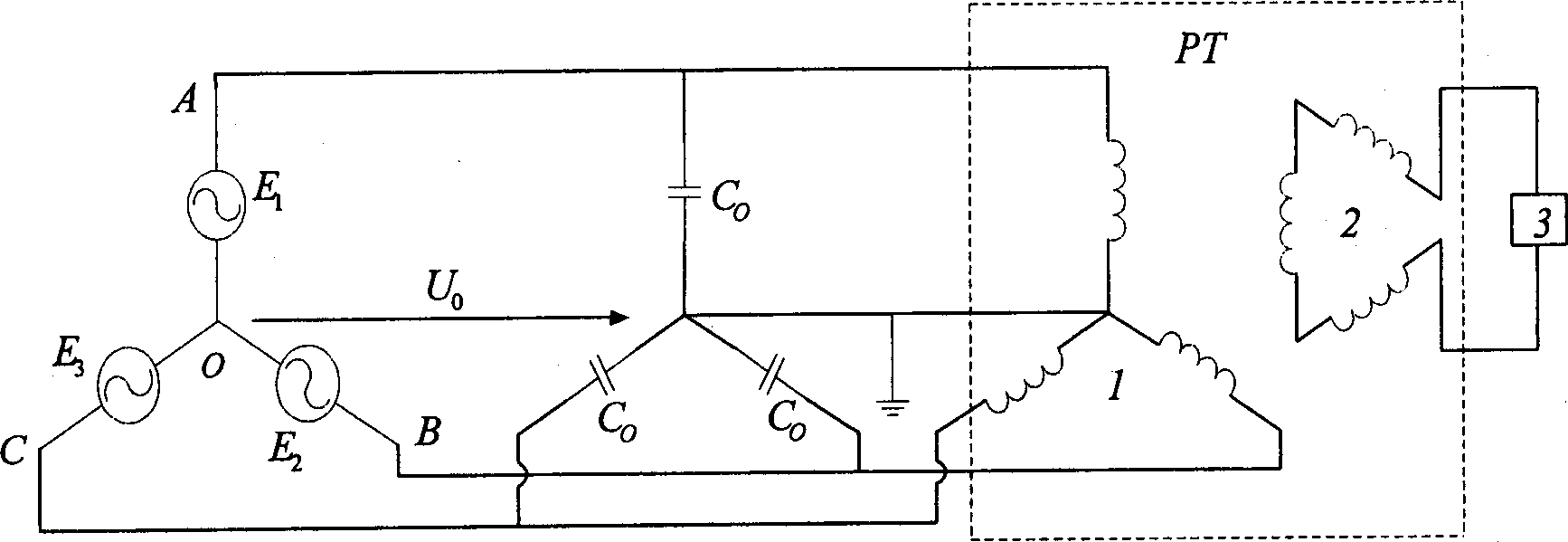 Controllable damp device of ferromagnetic resonance for electromagnetic voltage transformer for distribution network