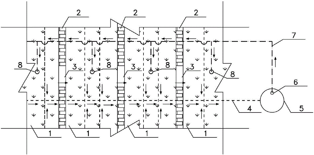 Garden with runoff rainwater graded blocking and utilizing function