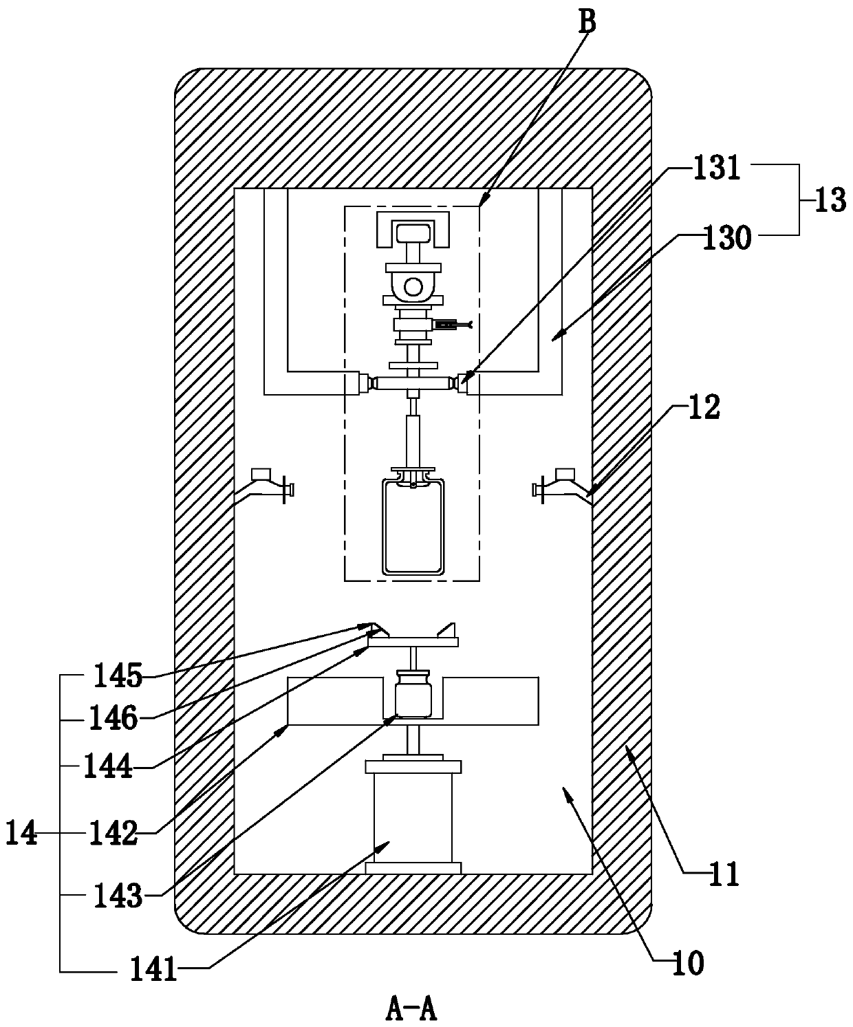 Automatic spraying system for fire extinguisher bottle