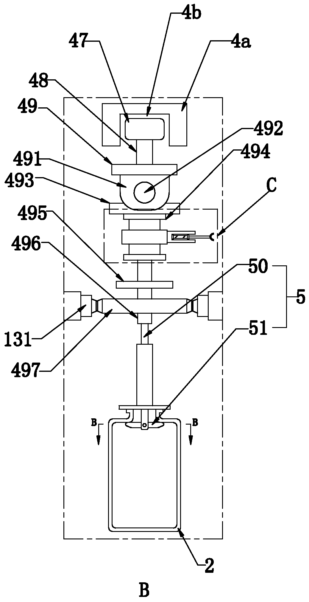 Automatic spraying system for fire extinguisher bottle