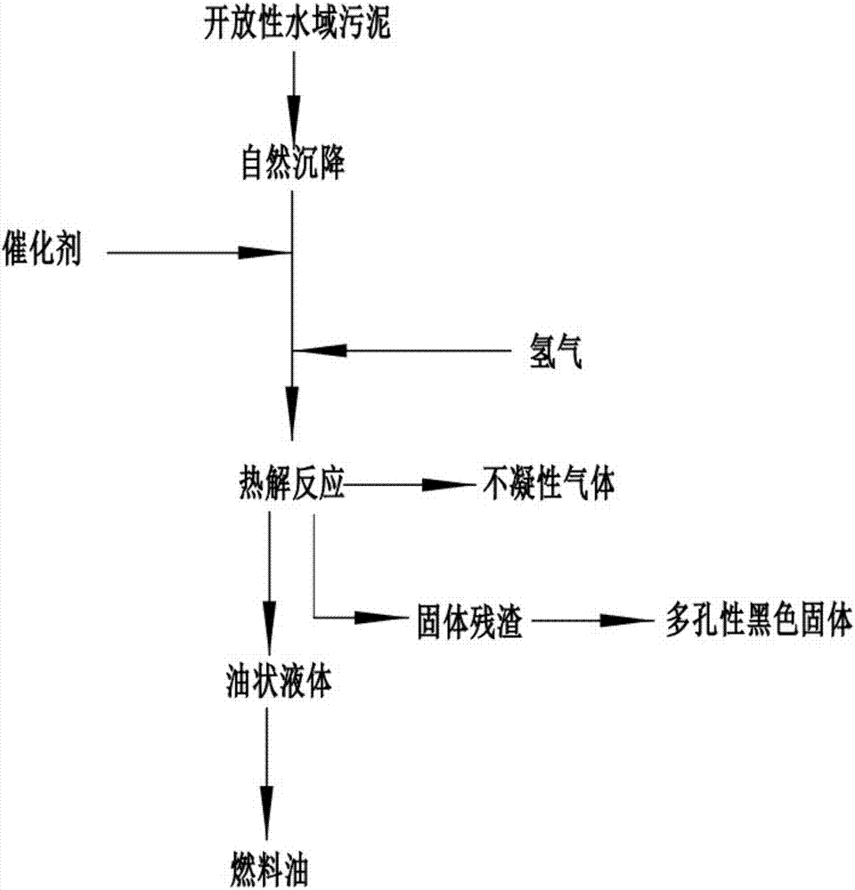 Open water area sludge treatment pyrolysis reactor and sludge treatment method