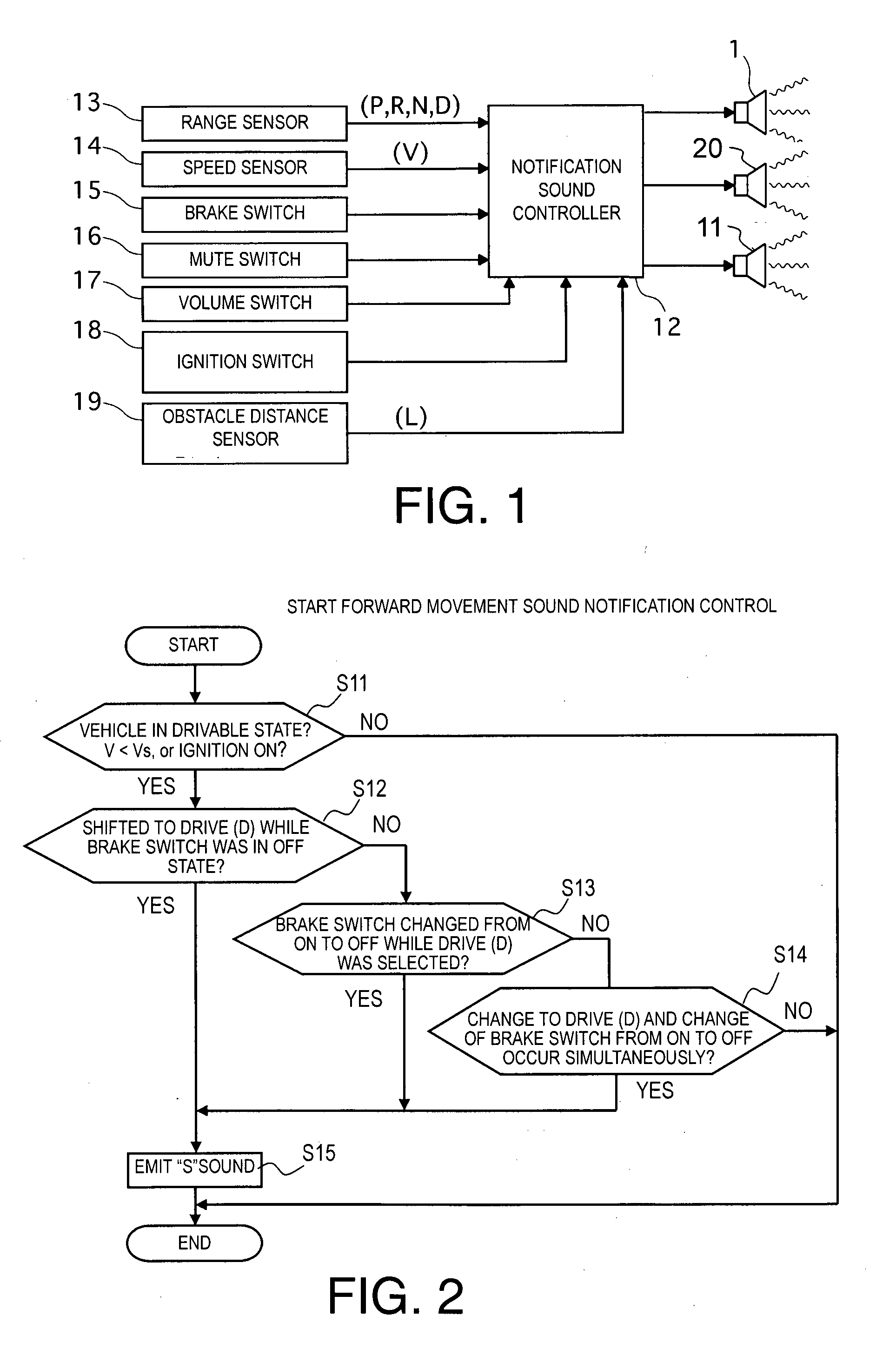 Vehicle notification sound emitting apparatus