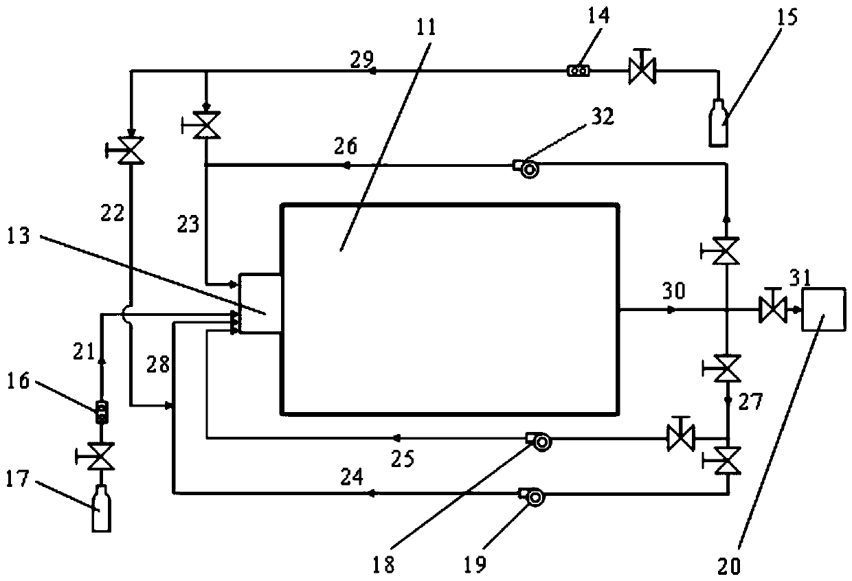 Hydrogen-vapor oxygen-rich flameless burner