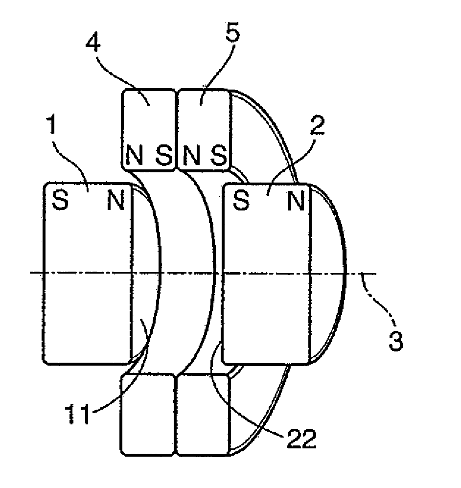 Magnet arrangement for generating an nmr-compatible homogeneous permanent magnetic field