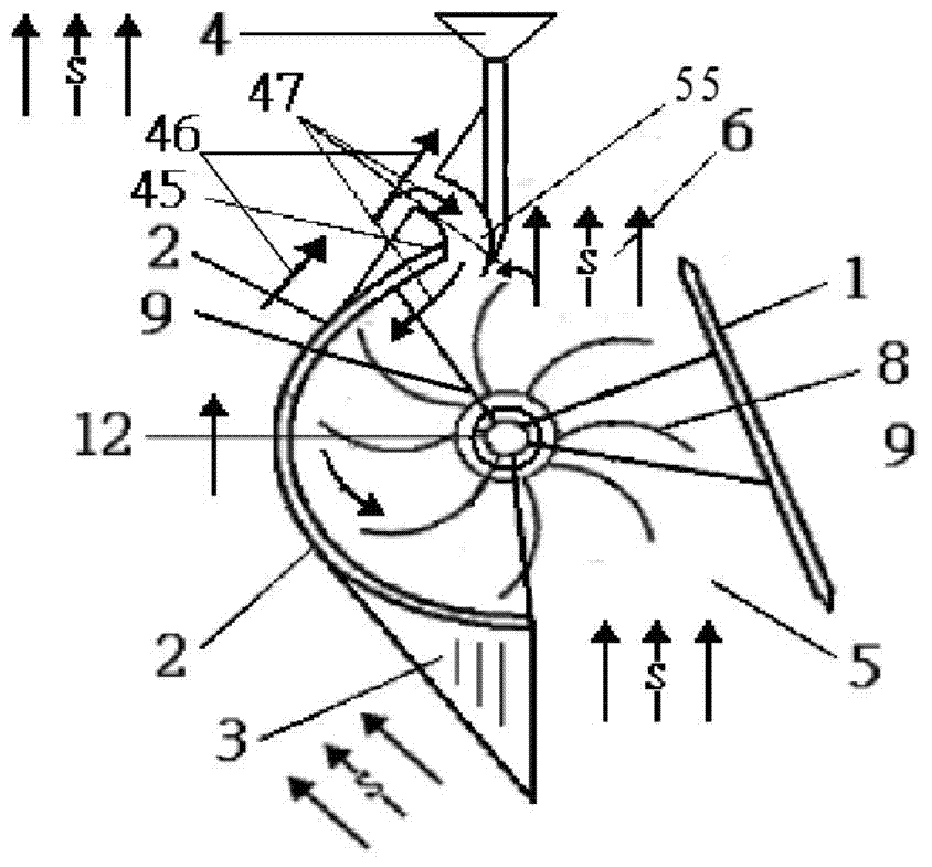 Efficient air guide device suitable for wind power generating or wind power pumping equipment