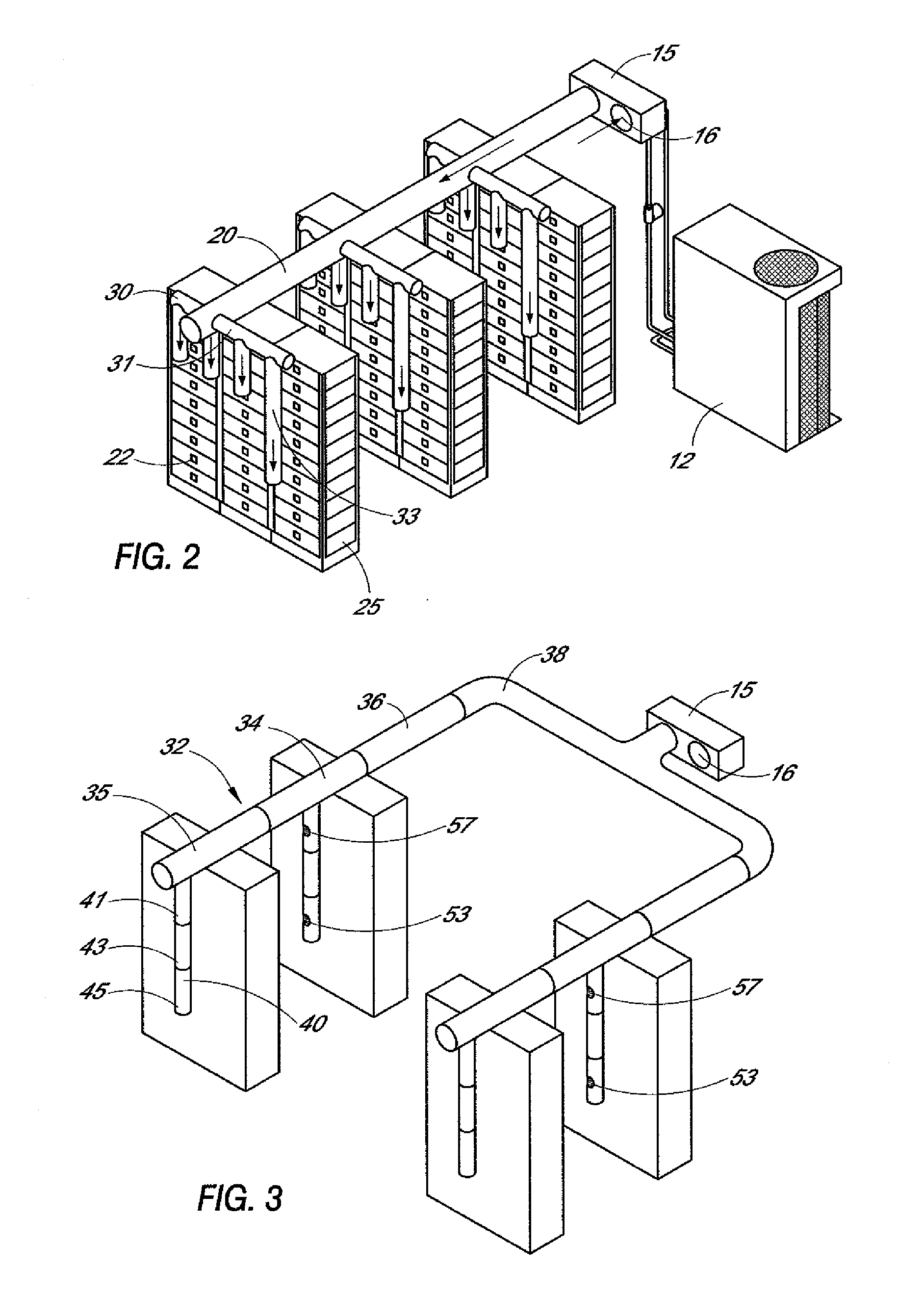 Telecommunications shelter with emergency cooling and air distribution assembly