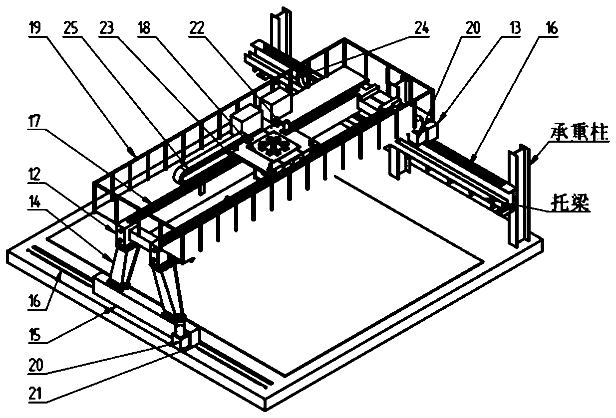 Pressure frame used for thin plate splicing submerged arc welding machine